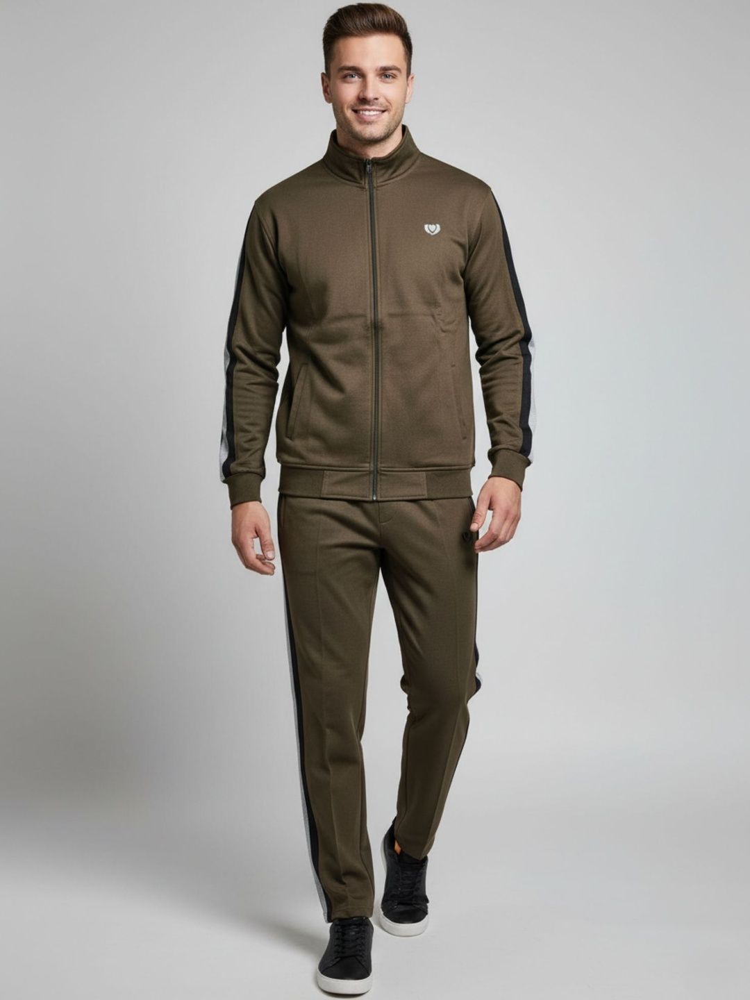 SANDPIPER Self Design Mock Collar Tracksuits-picture-40