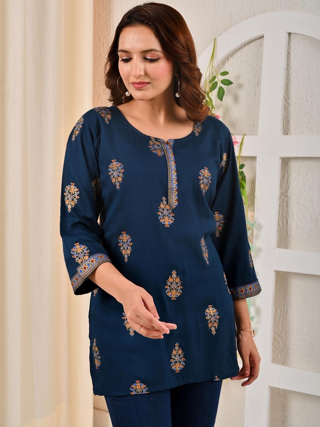 Mahiras Comfort Embroidered Ethnic Top-picture-28