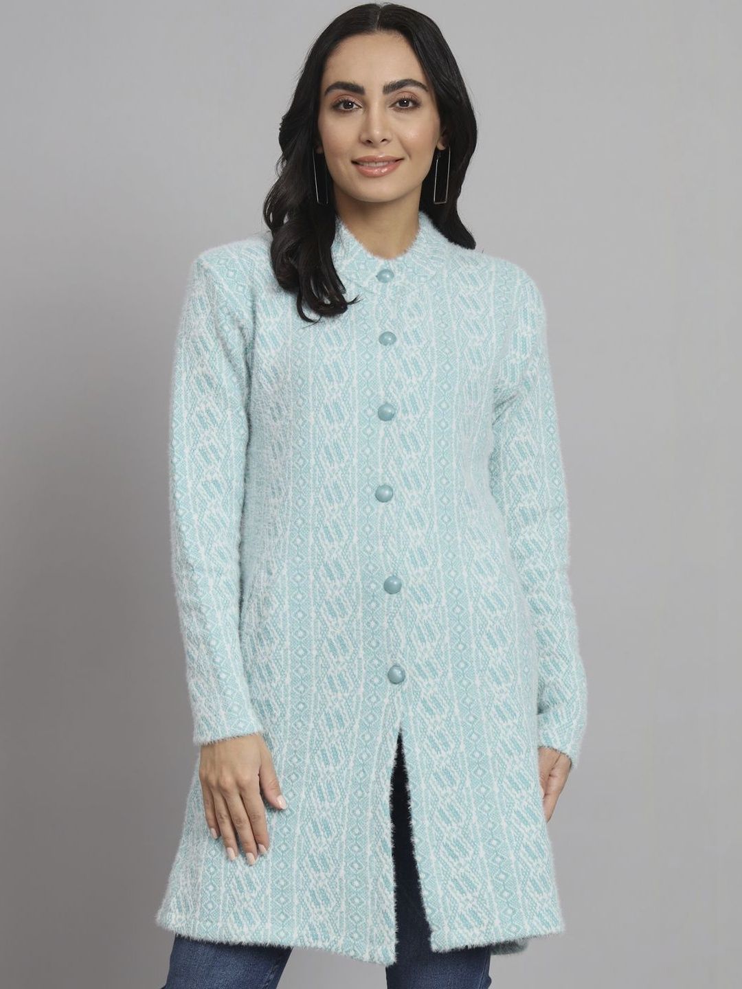 eKools Self Design Woollen Longline Cardigan-picture-47