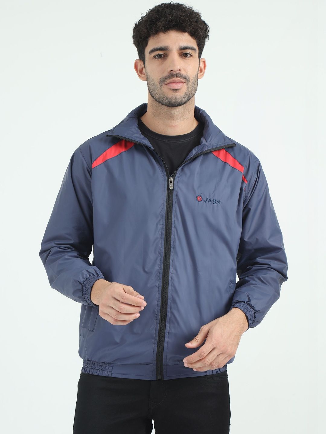 VROJASS Men Colourblocked Lightweight Sporty Jacket-picture-9