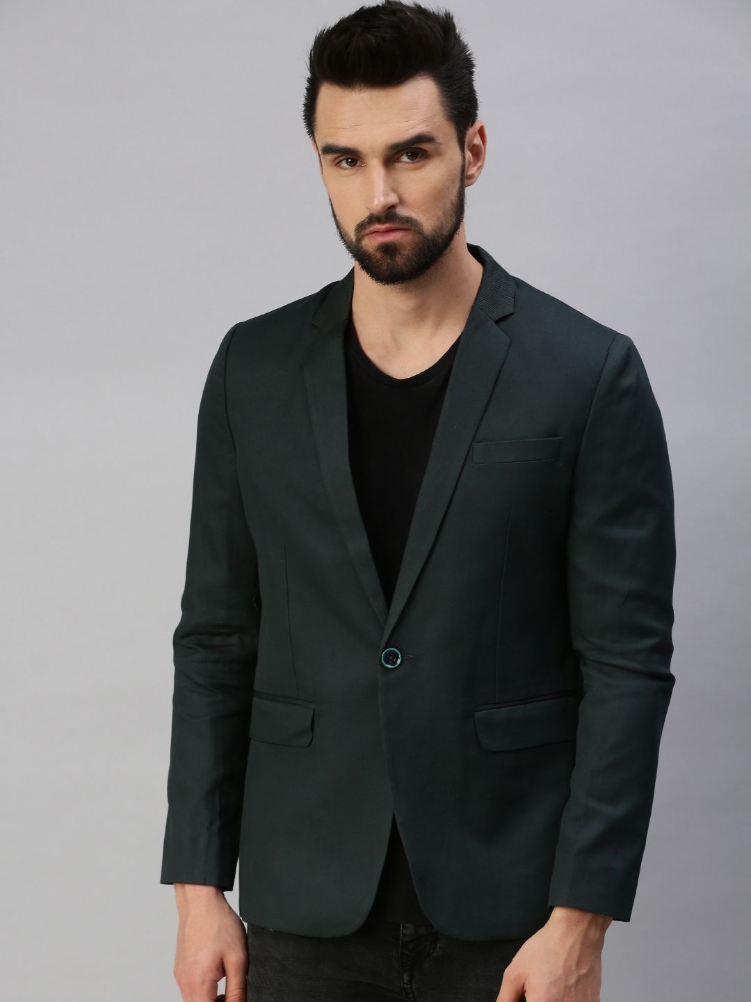 SHOWOFFFF Slim-Fit Single Breasted Blazer-image-18