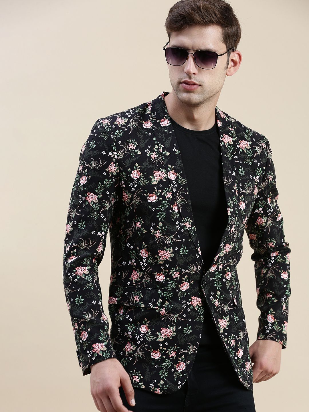 SHOWOFFFF Printed Single-Breasted Blazer-picture-28
