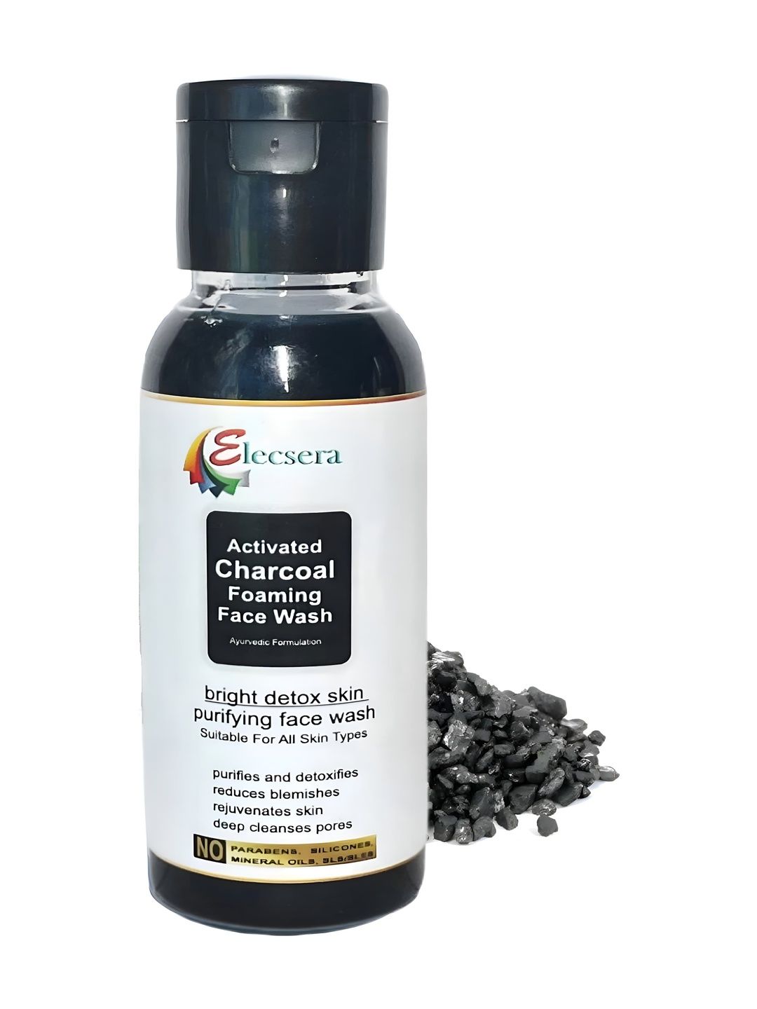 Elecsera Activated Charcoal Foaming Face Wash For Skin Brightening - 50 ml-picture-29