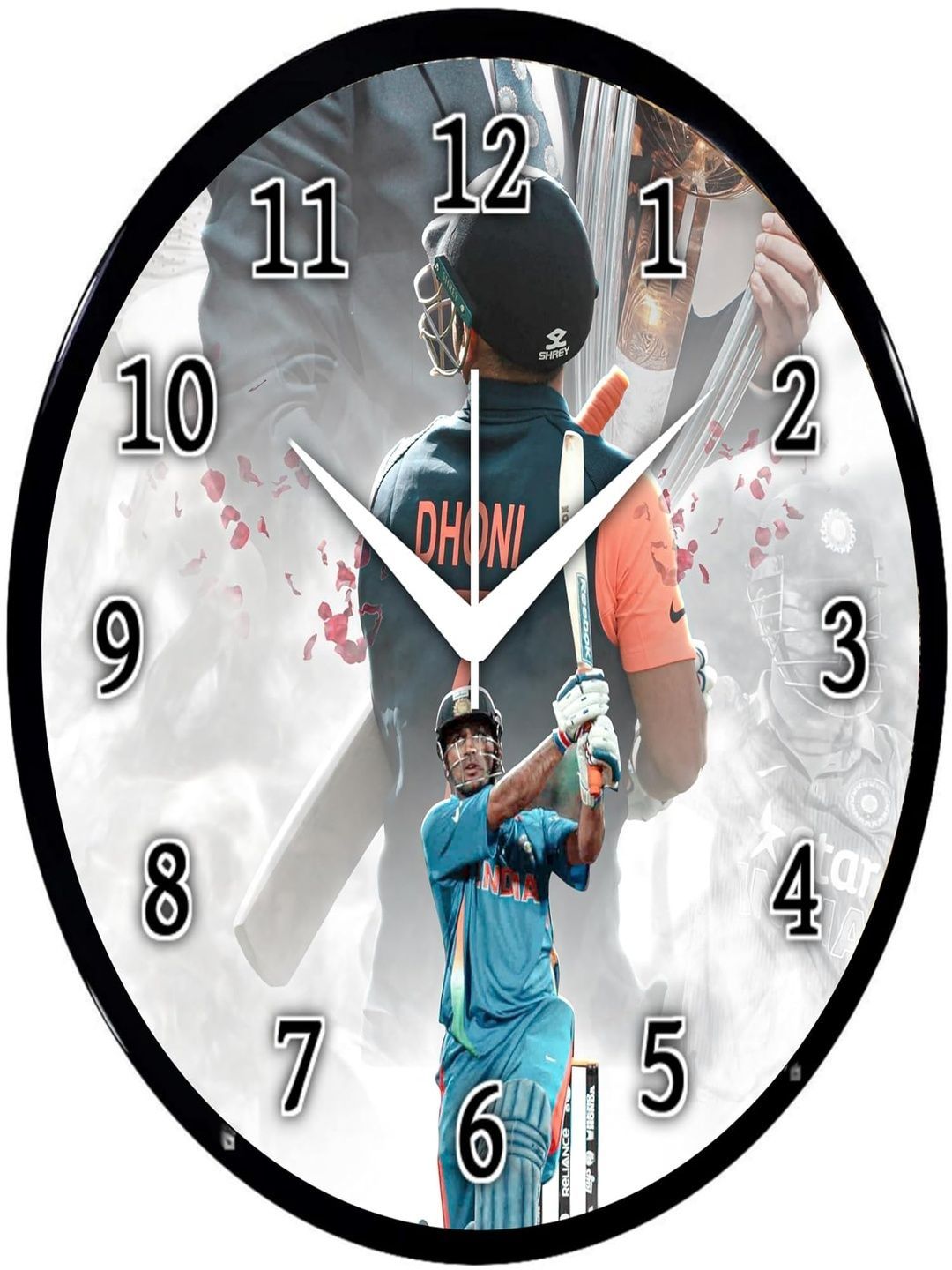 Babawill White & Blue Printed Wall Clock-image-14