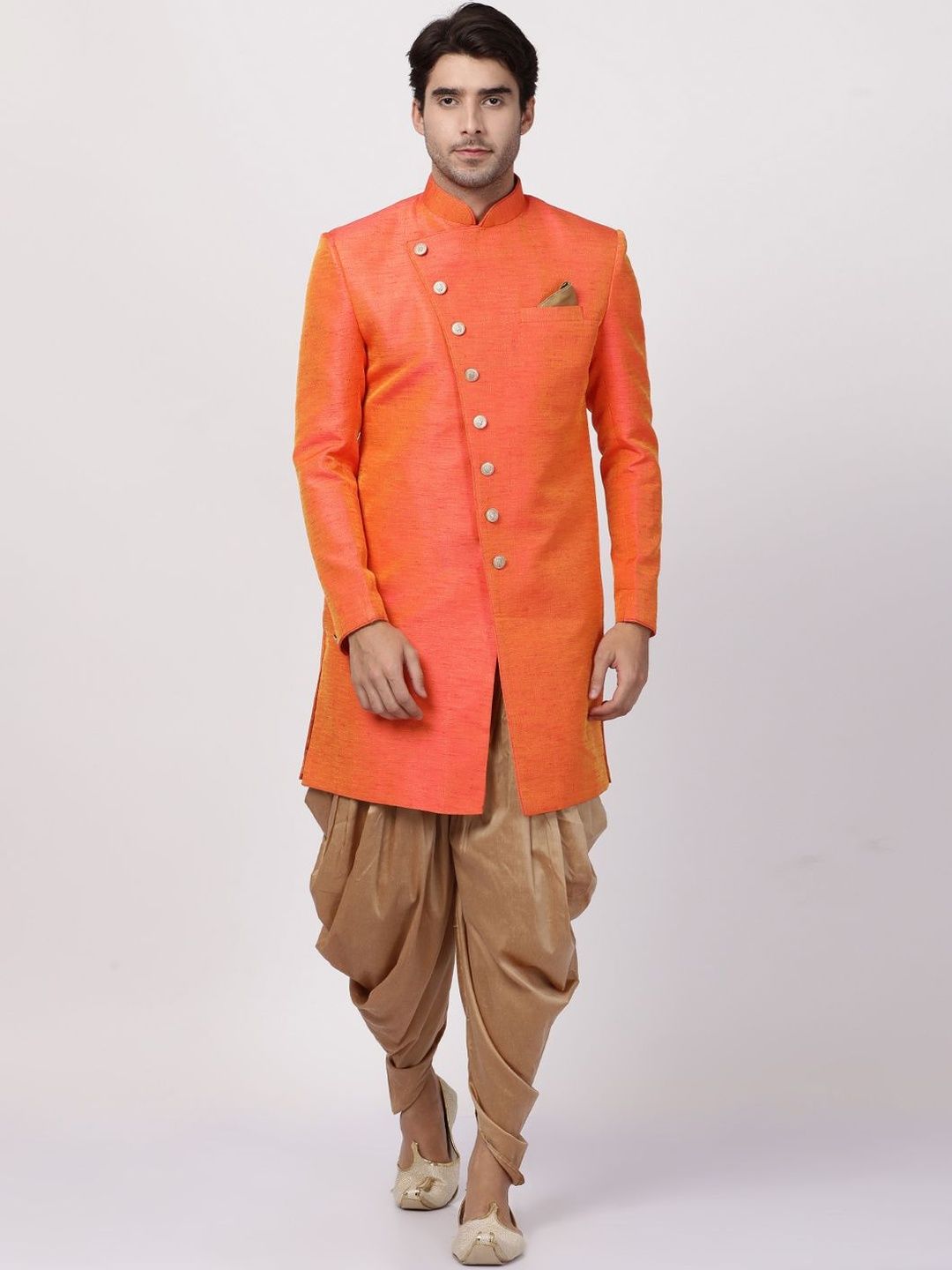 JBN Creation Mandarin Collar Sherwani