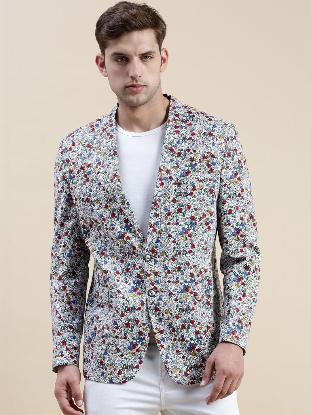 SHOWOFFFF Printed Notched Lapel Long Sleeves Single-Breasted Blazers-picture-32