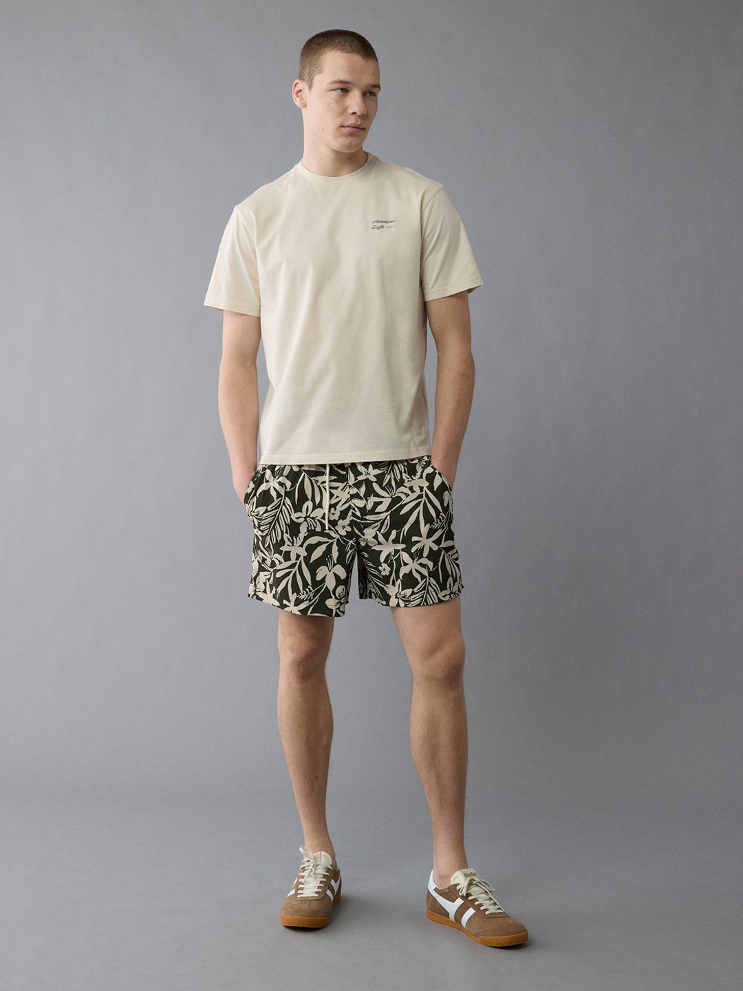 AMERICAN EAGLE OUTFITTERS Brand Logo Printed Cotton T-shirt-picture-53