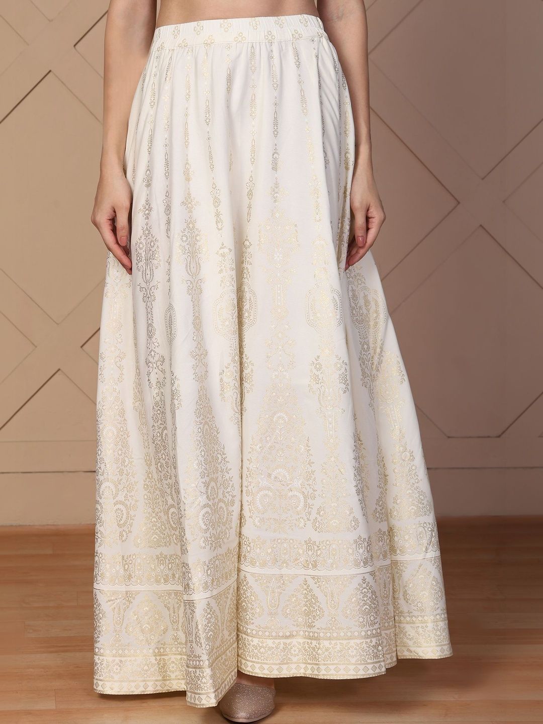 AURELIA Ethnic Motifs Printed Flared Maxi Skirt-picture-44