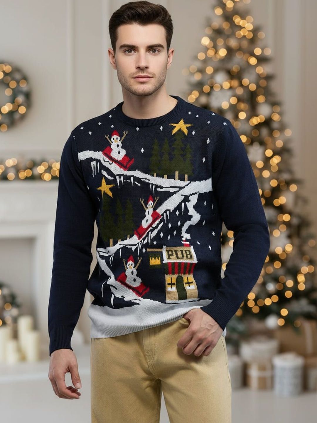 Style Quotient Men Fair Isle Printed Pullover-picture-26