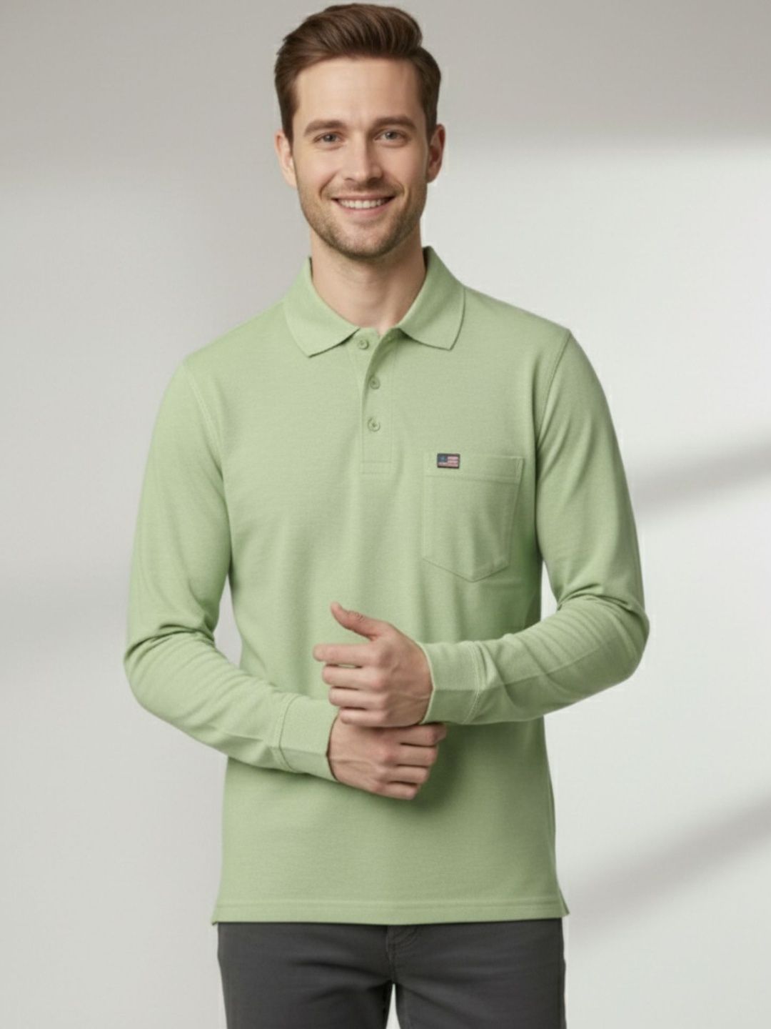 SANDPIPER Men Brand Logo Polo Collar Pockets T-shirt-picture-12