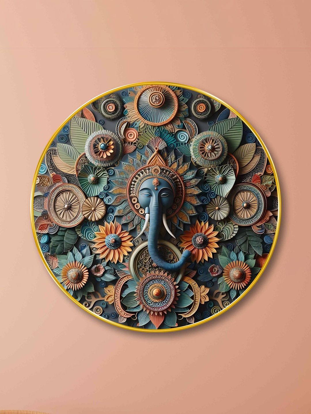 Myntra Elegant Homes Multicoloured MDF Religious Wall Paintings-image-12