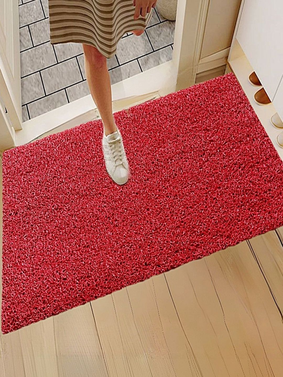 vstucart Red Textured Anti-Skid Waterproof Doormat-picture-4