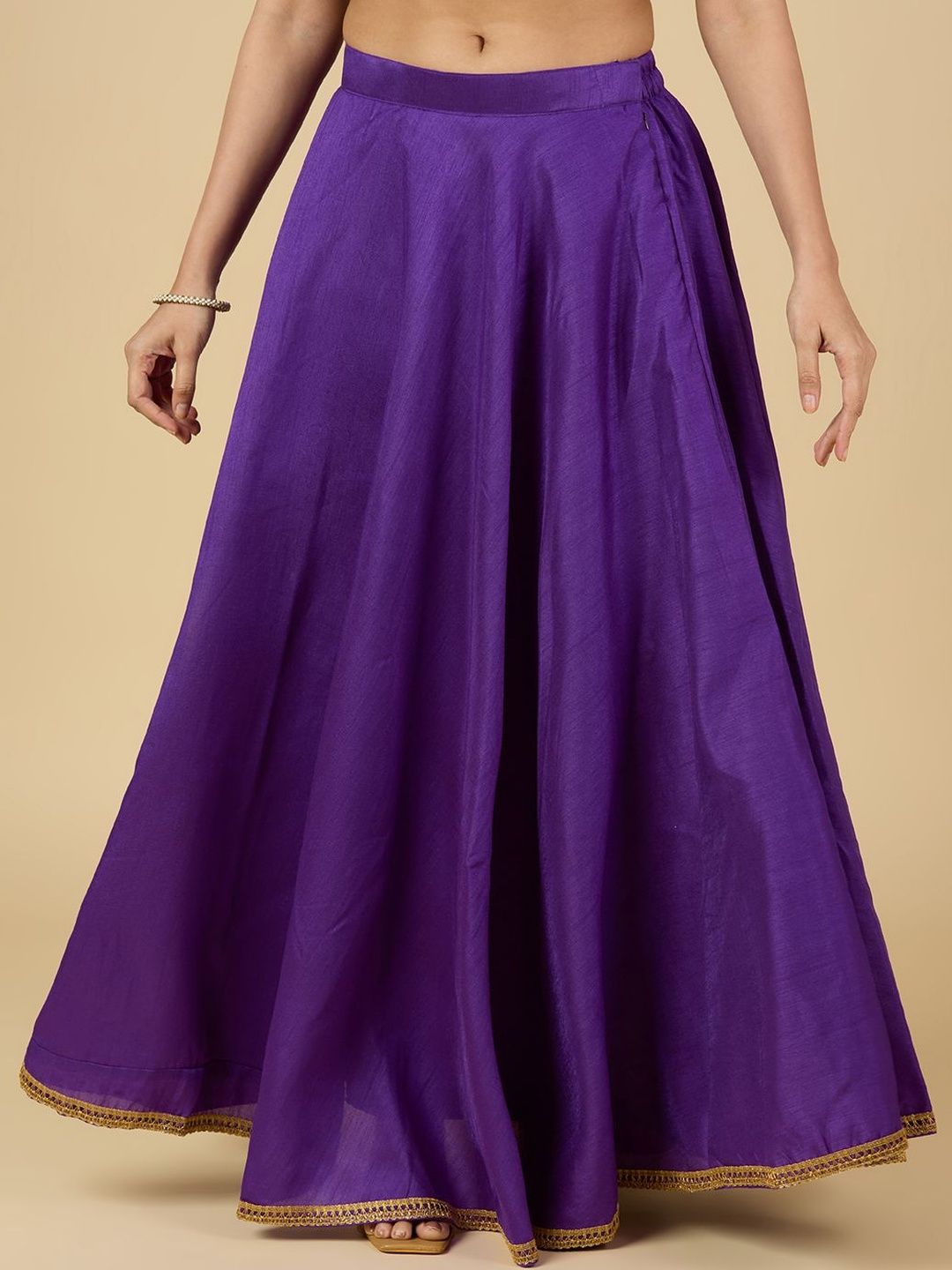 Studio Shringaar Gathered Maxi Flared Skirt-picture-57