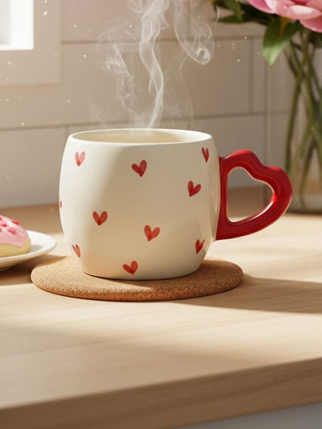 The Decor Lane Multicoloured Handcrafted Printed Ceramic Glossy Mugs Set of Cups and Mugs