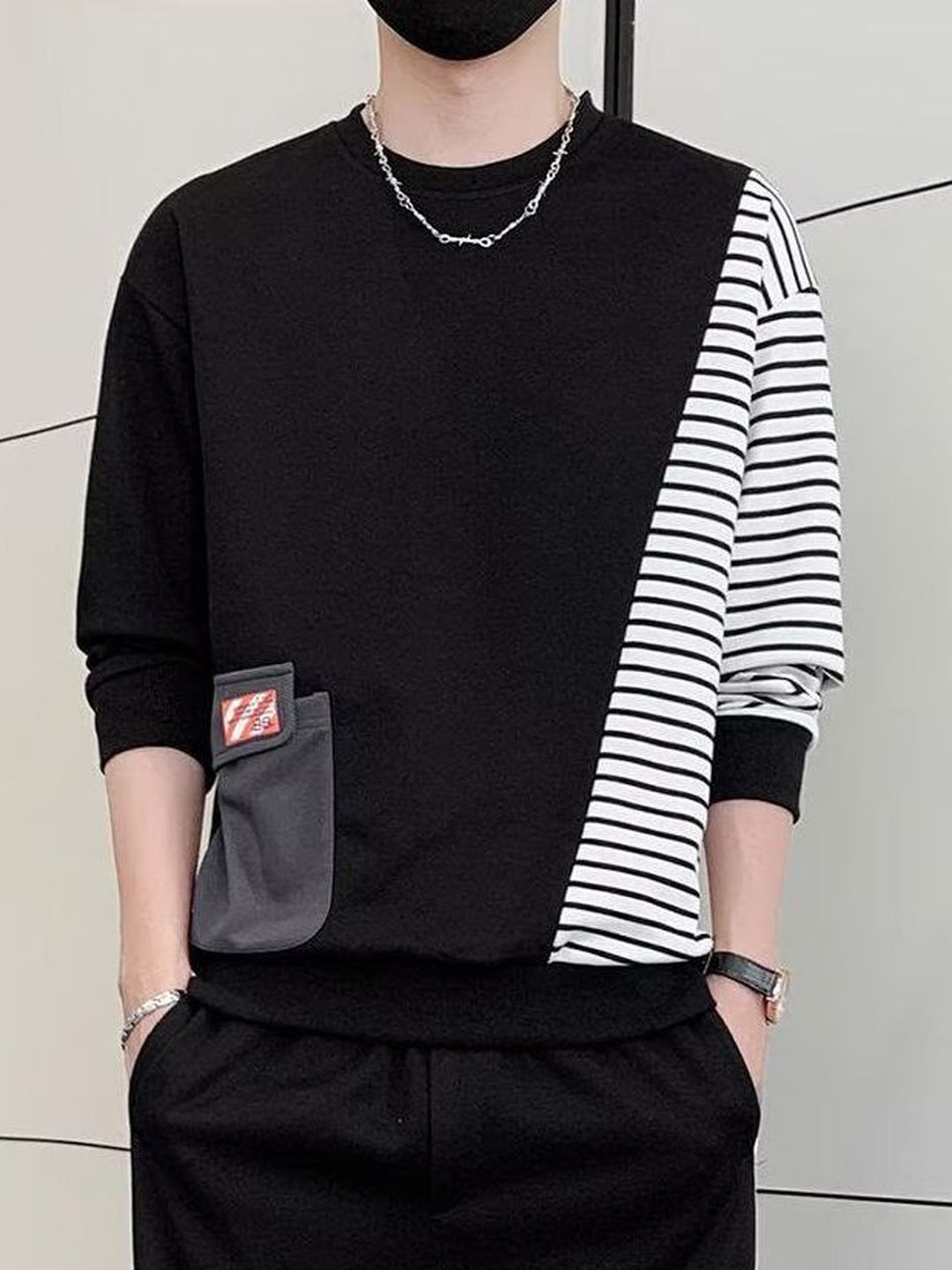 StyleCast x Revolte Men Colourblocked Sweatshirt-picture-33