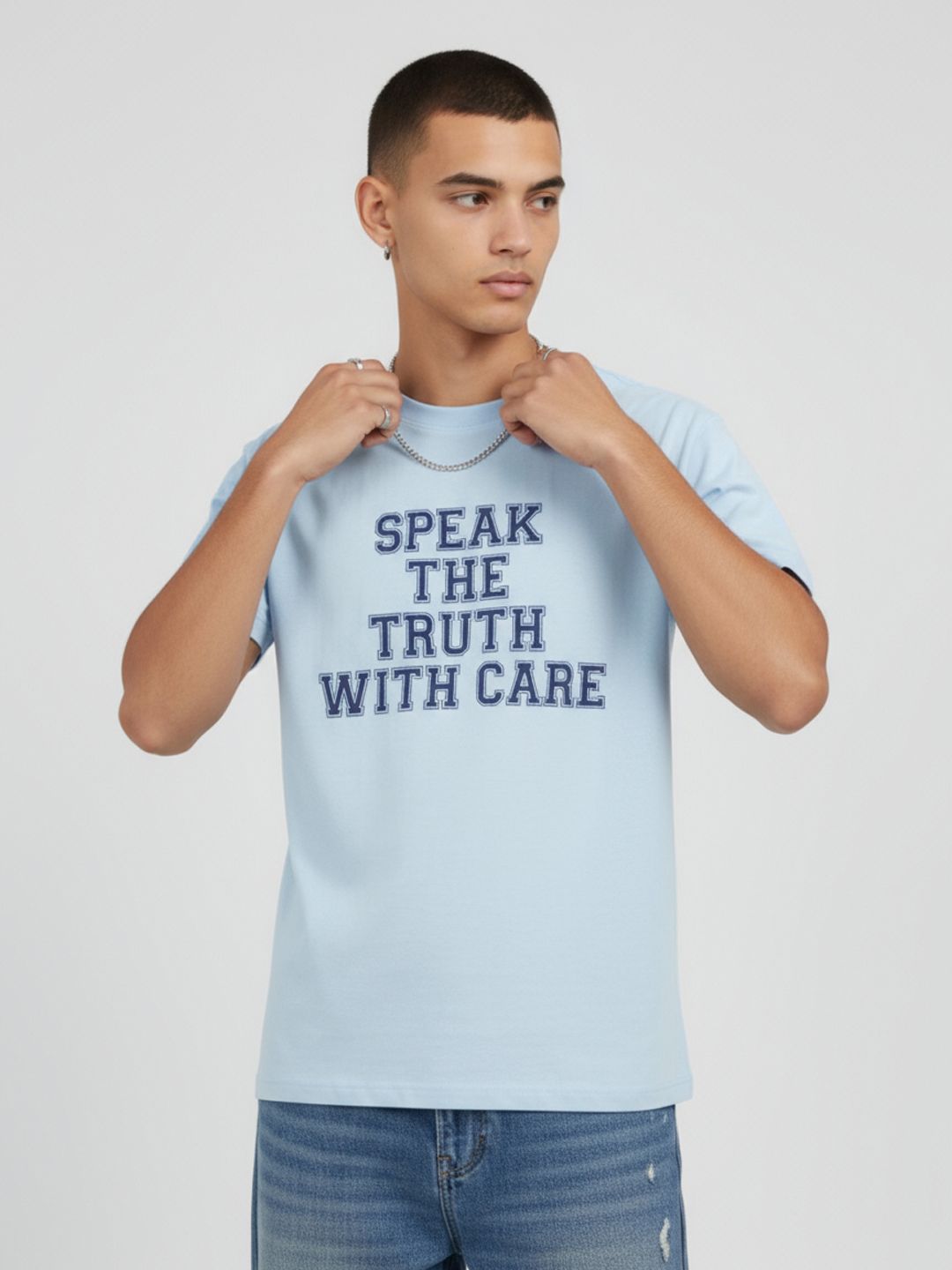 glitchez Typography Printed Relaxed Fit T-shirt-picture-55