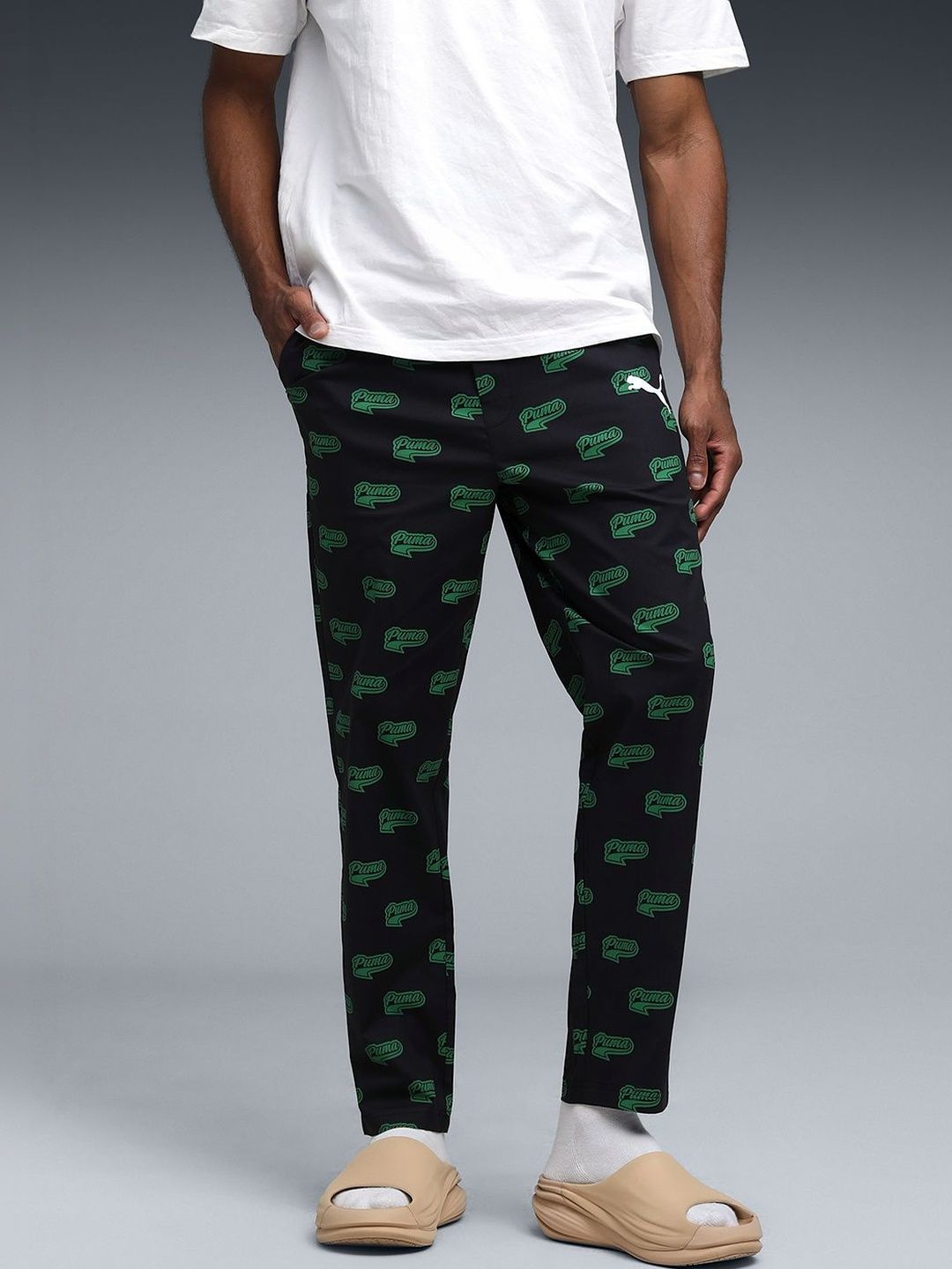Puma Men's Comfort Weave Printed Lounge Pants deal from myntra