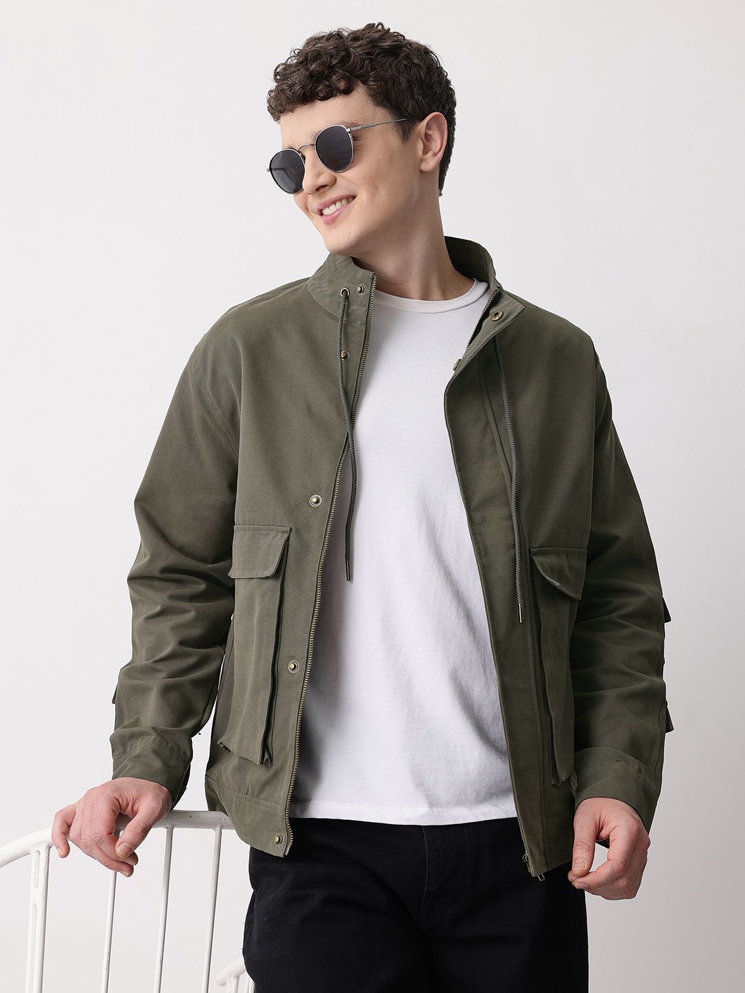 Mast & Harbour Mock Collar Lightweight Pure Cotton Tailored Jacket-picture-28