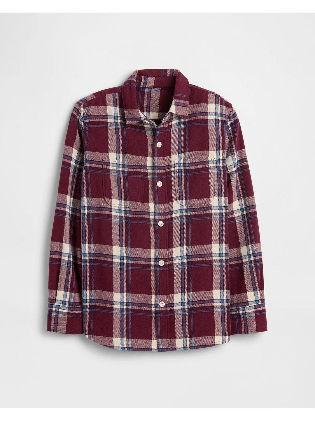 GAP Boys Checked Pure Cotton Spread Collar Relaxed Fit Shirt-picture-12