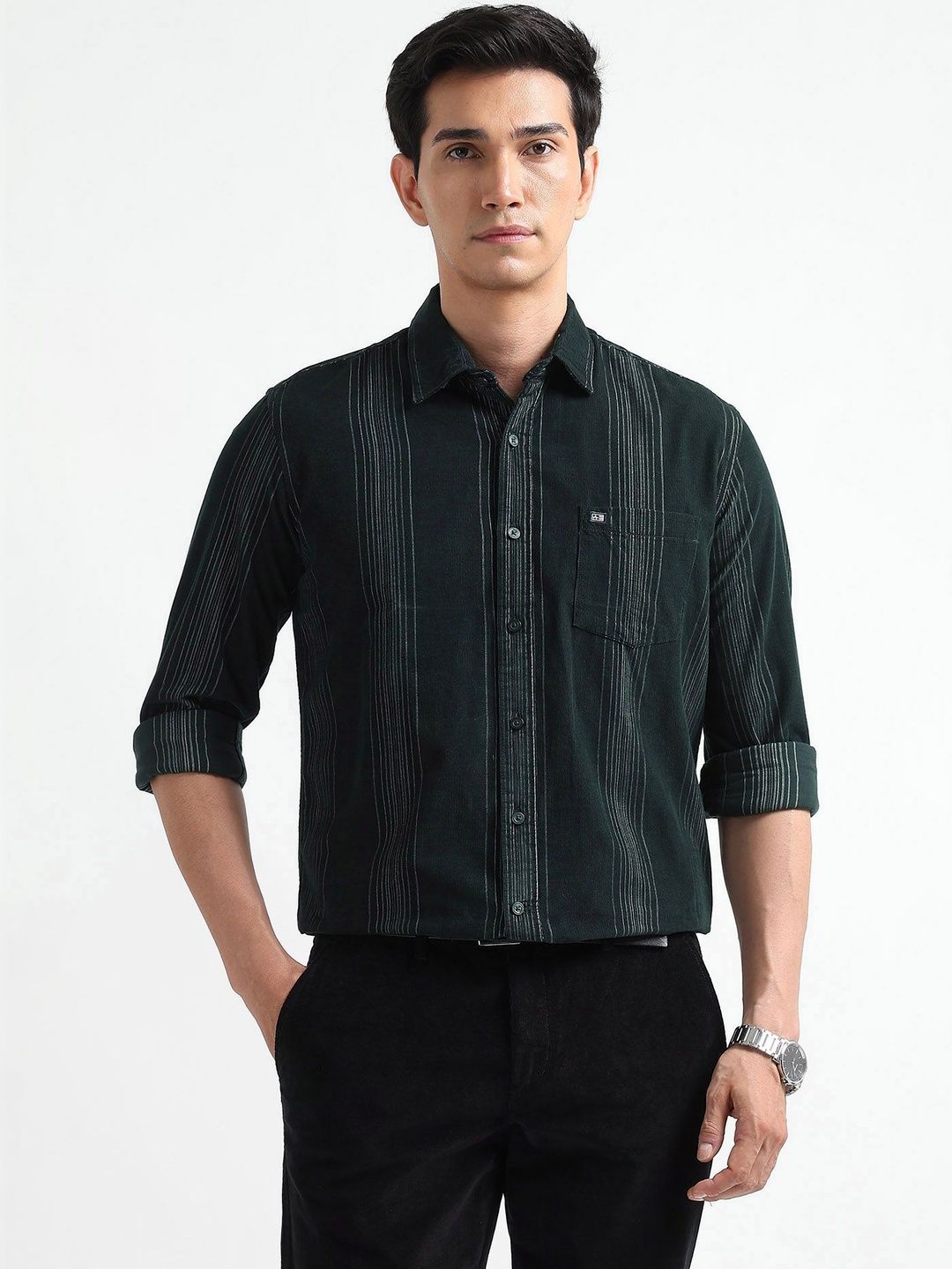 Arrow Sport Men Slim Fit Striped Casual Shirt-picture-31