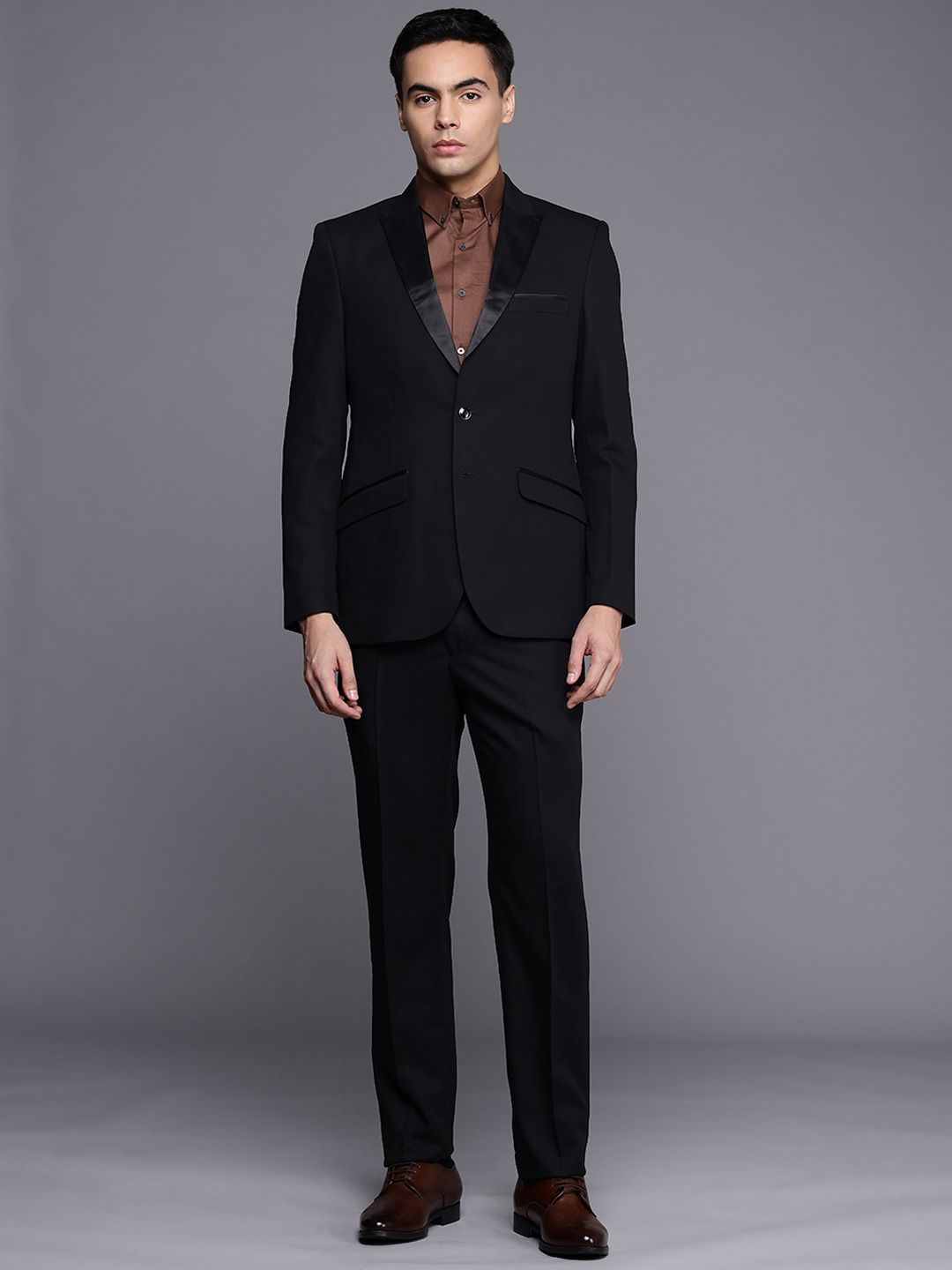 Raymond Notched Lapel Collar Single-Breasted Two-Piece Party Suit
