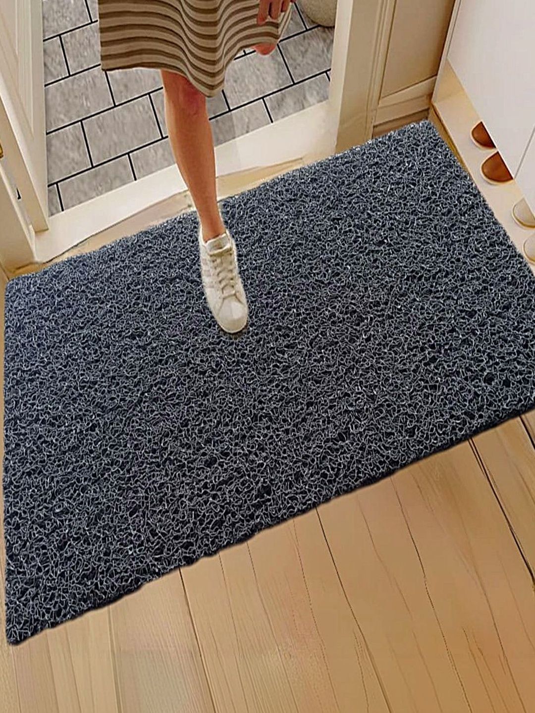 vstucart Grey Textured Anti-Skid Non-Slip Waterproof Rubber Door Mat-image-34