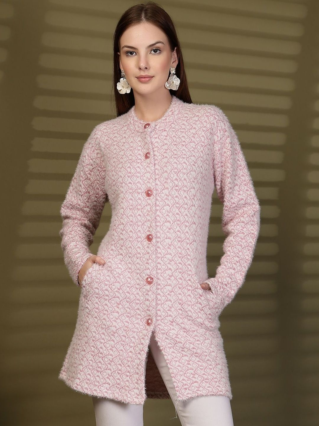 Moda Rapido Women Printed Woollen Cardigan-picture-25