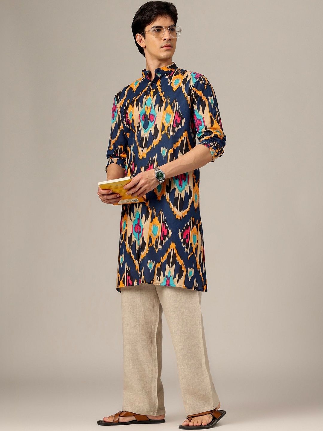 DENNISON Men Printed Indie Prints Kurta-picture-21