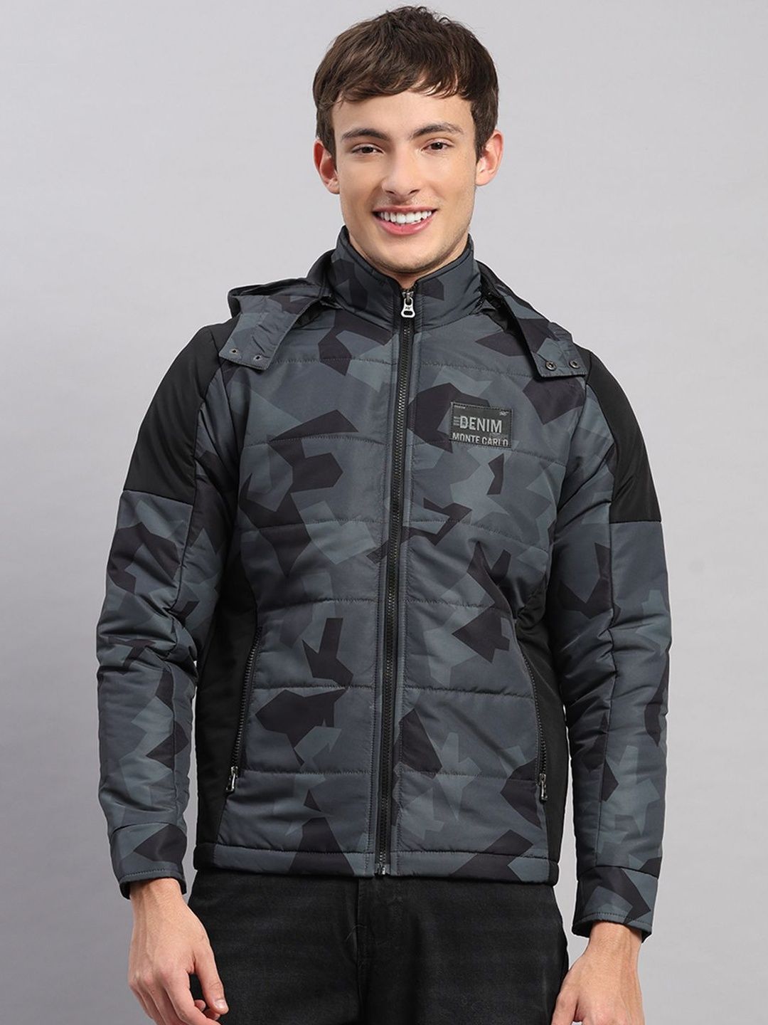 Monte Carlo Men Camouflage Colourblocked Puffer Jacket-picture-22