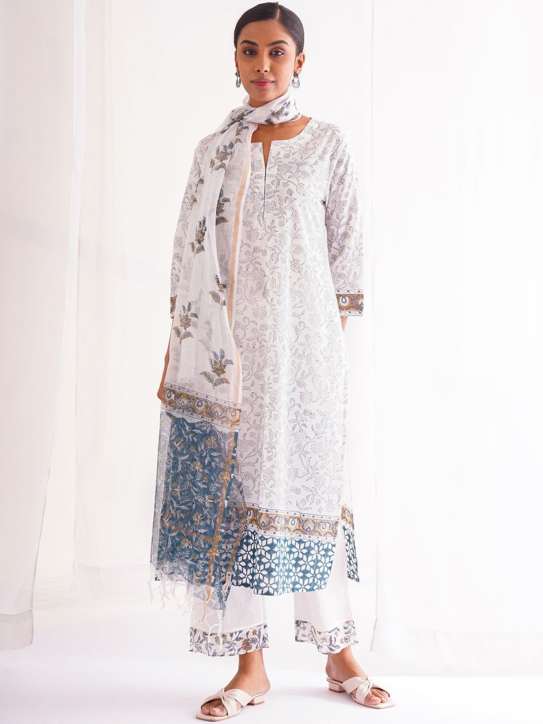 JAYPORE Women Floral Printed Ethnic Palazzos-picture-26