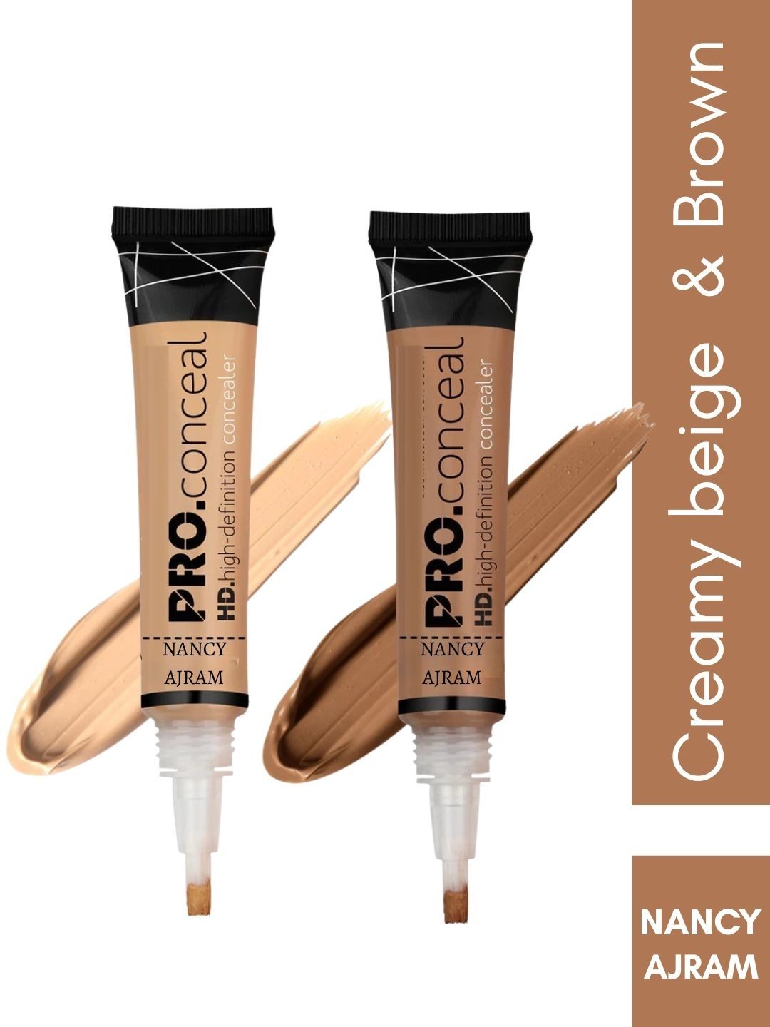 NANCY AJRAM Set Of 2 Pro High Definition Liquid Concealer - 8 g Each - Creamy Beige-Brown-picture-40