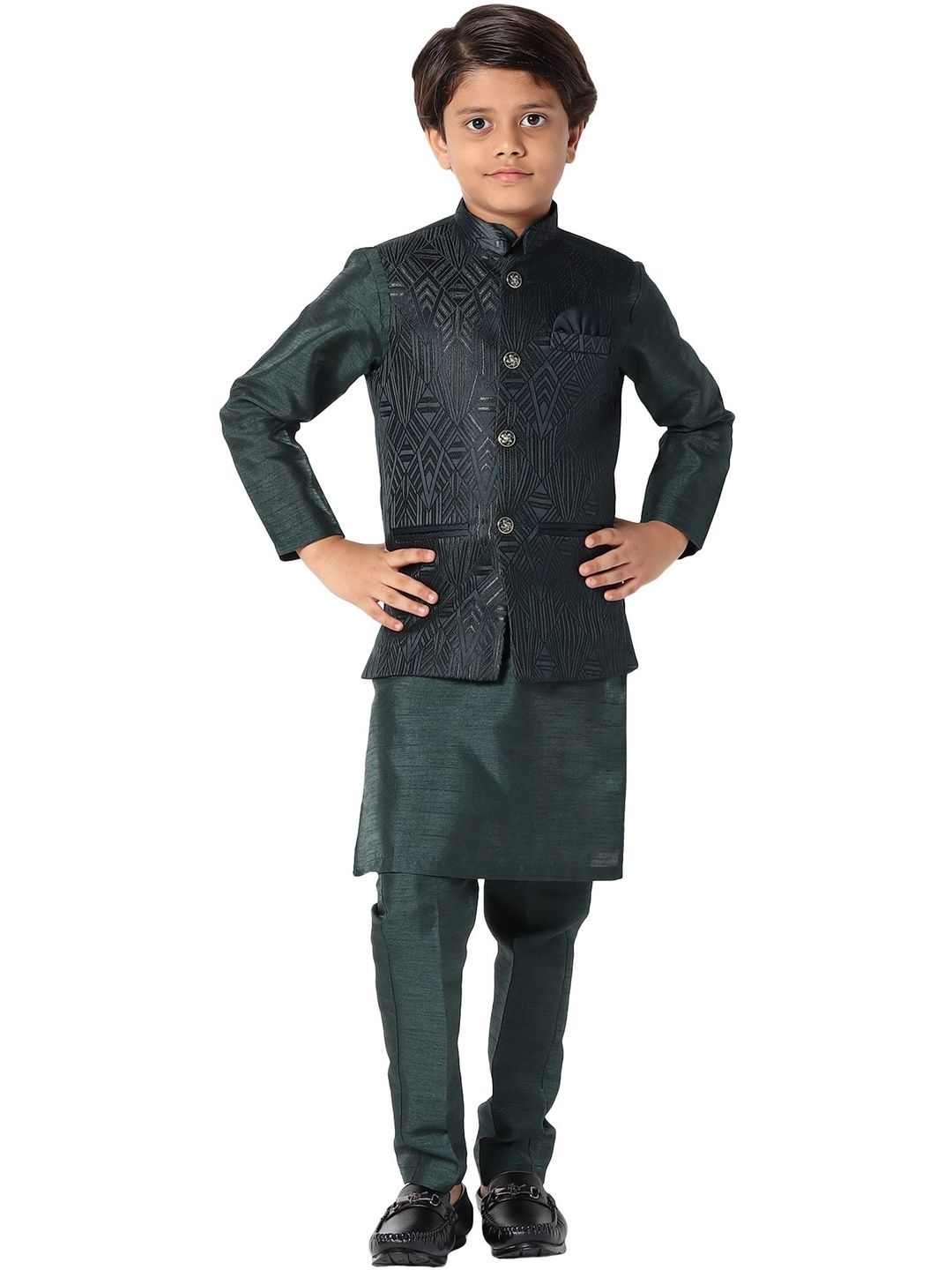 Uri and MacKenzie Boys Regular Kurta with Pyjamas-picture-13