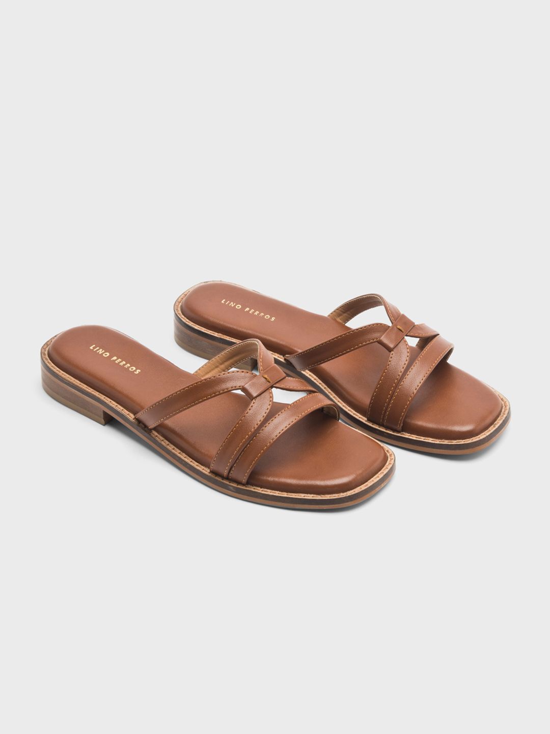 Lino Perros May Astrid Women Solid Slip-On Open Toe Flats-image-11