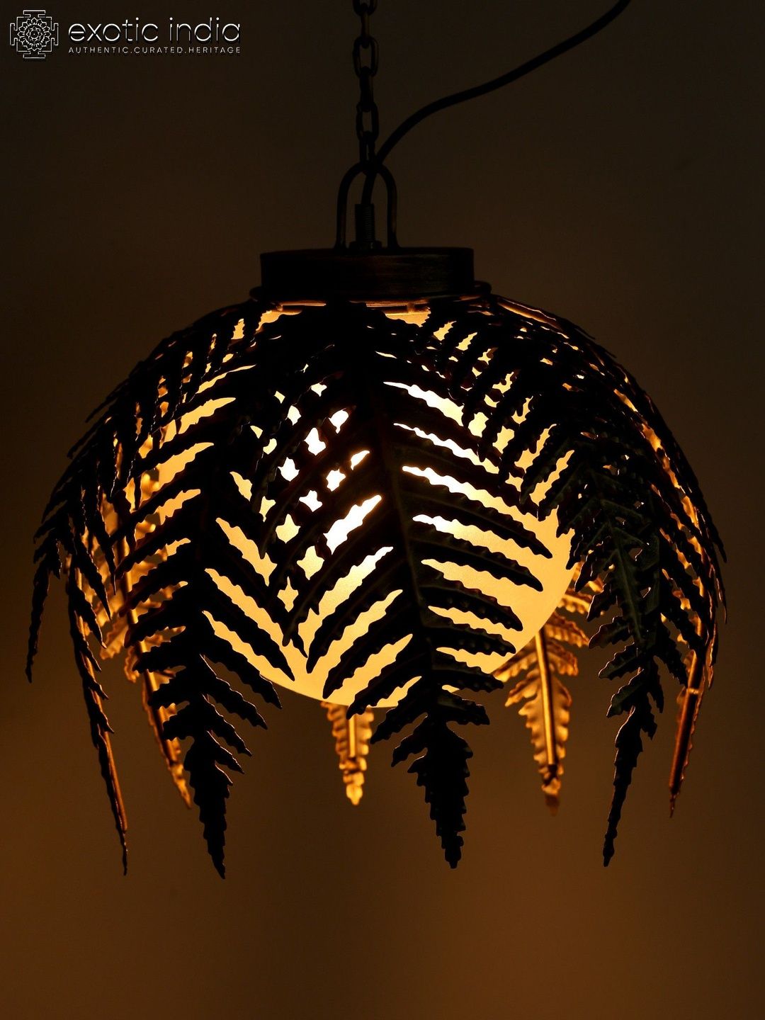 Exotic India Textured Ceiling Hanging Lamp-picture-52