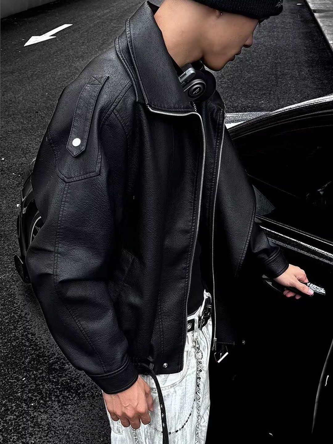 HERE&NOW Men Leather Jacket-picture-31