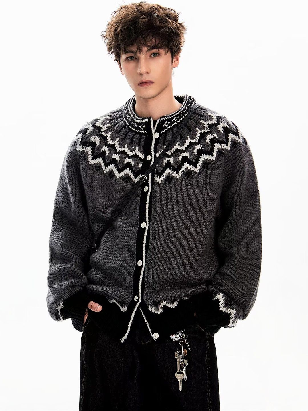 Mast & Harbour Men Fair Isle Cardigan-picture-58