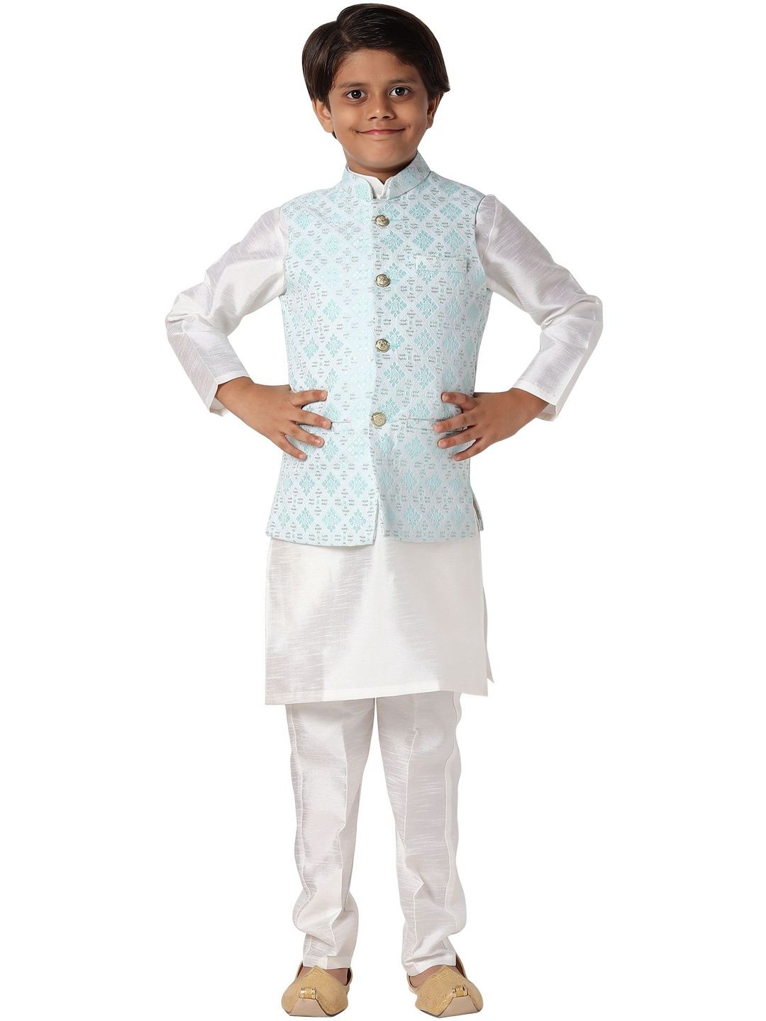 Uri and MacKenzie Boys Regular Kurta with Pyjamas-picture-11