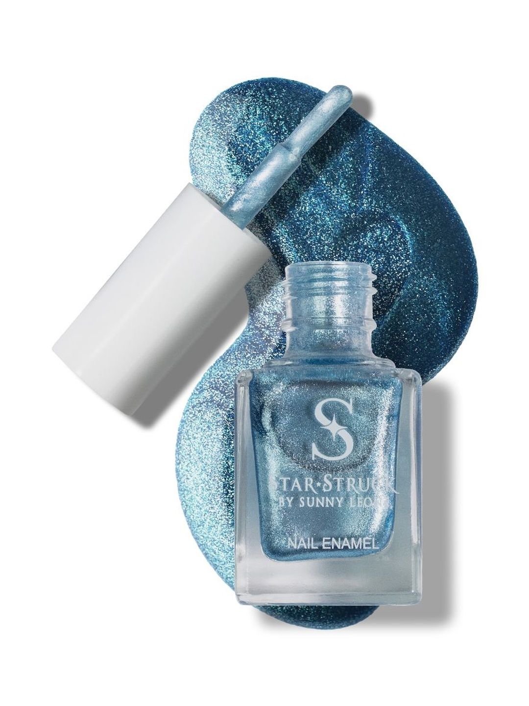 STARSTRUCK BY SUNNY LEONE Shimmer Long Wear Nail Enamel - 9.9 ml - Blue Sparkle-picture-53