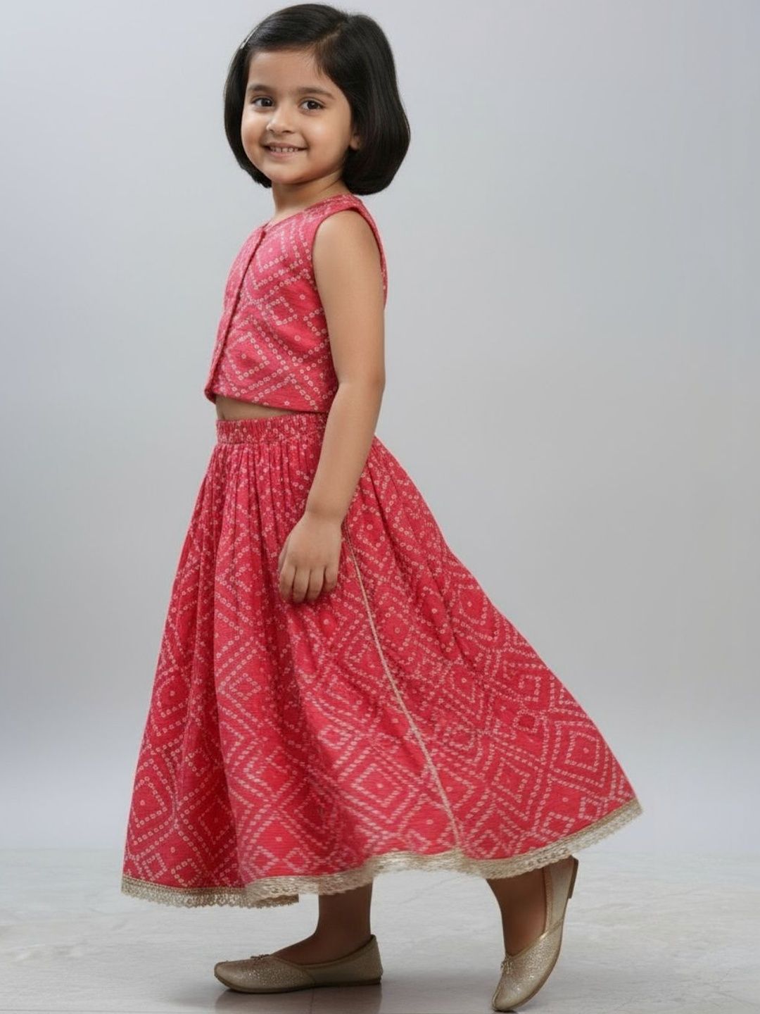 Biglilpeople Girls Printed Ready to Wear Lehenga &-picture-19