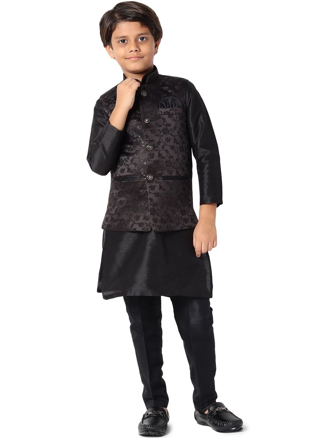Uri and MacKenzie Boys Regular Kurta with Trousers-picture-25