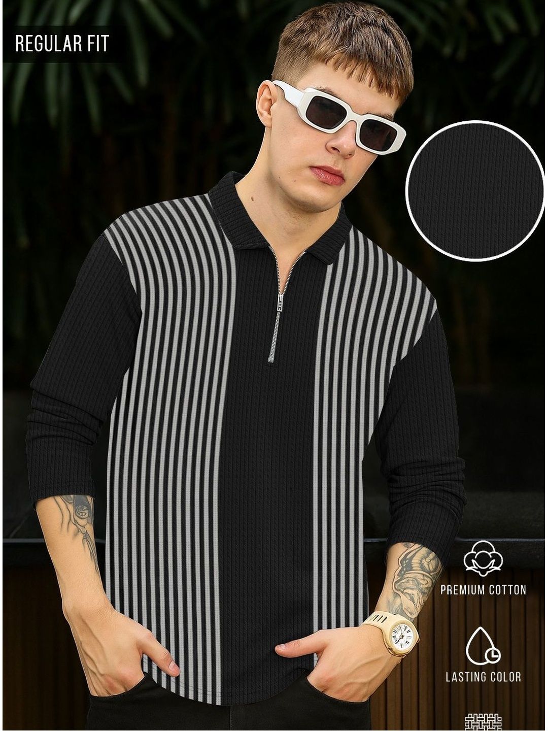 HAPPY KHAJANA Men Striped Sweatshirt-picture-31