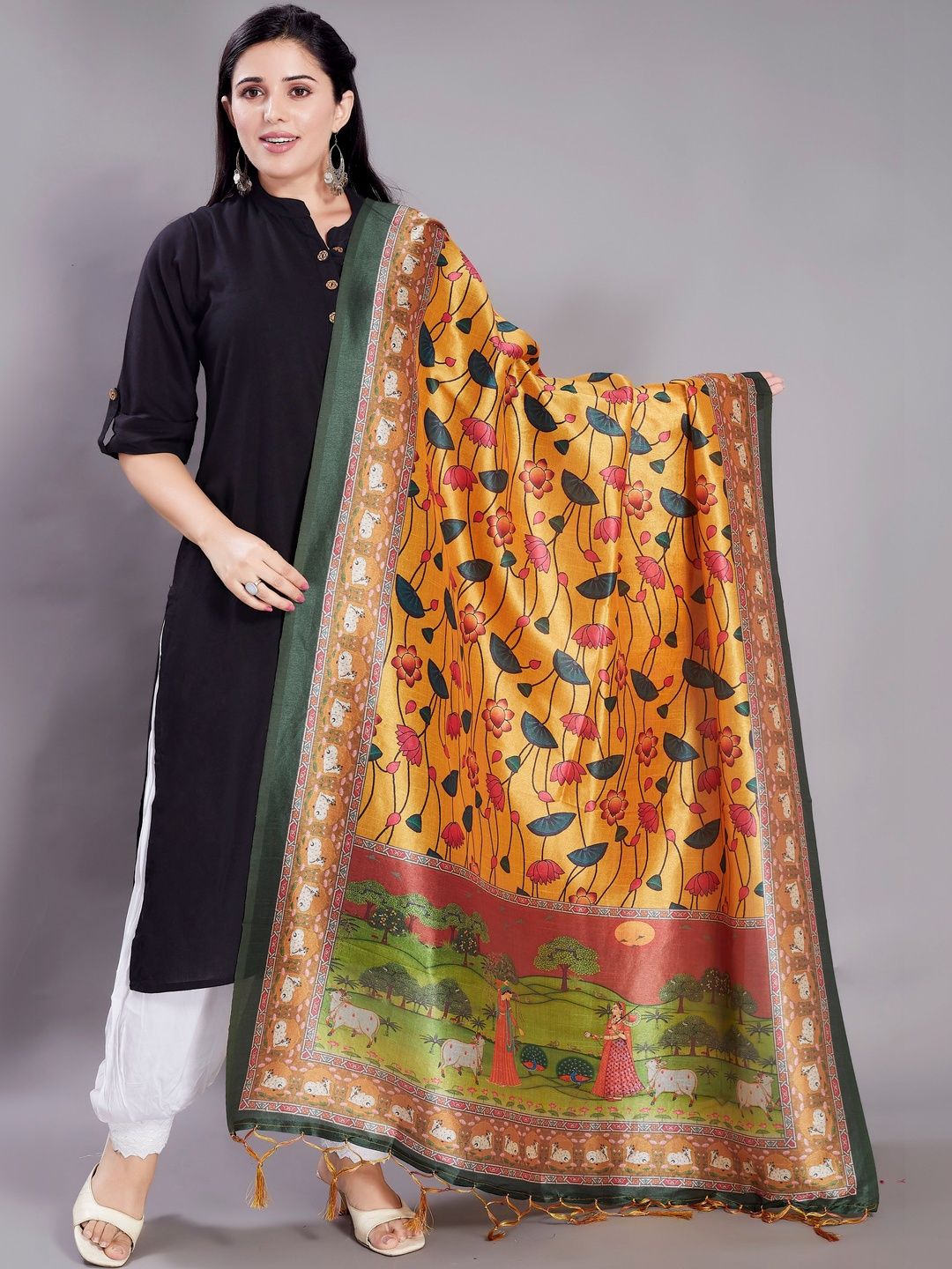 Rani Saahiba Printed Art Silk Dupatta-picture-11