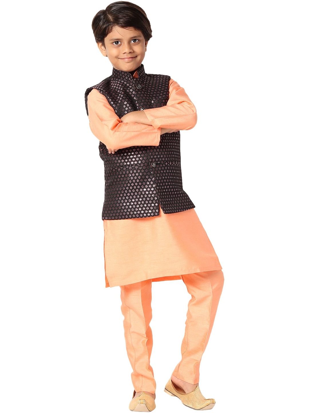 Uri and MacKenzie Boys Regular Kurta with Pyjamas-picture-49
