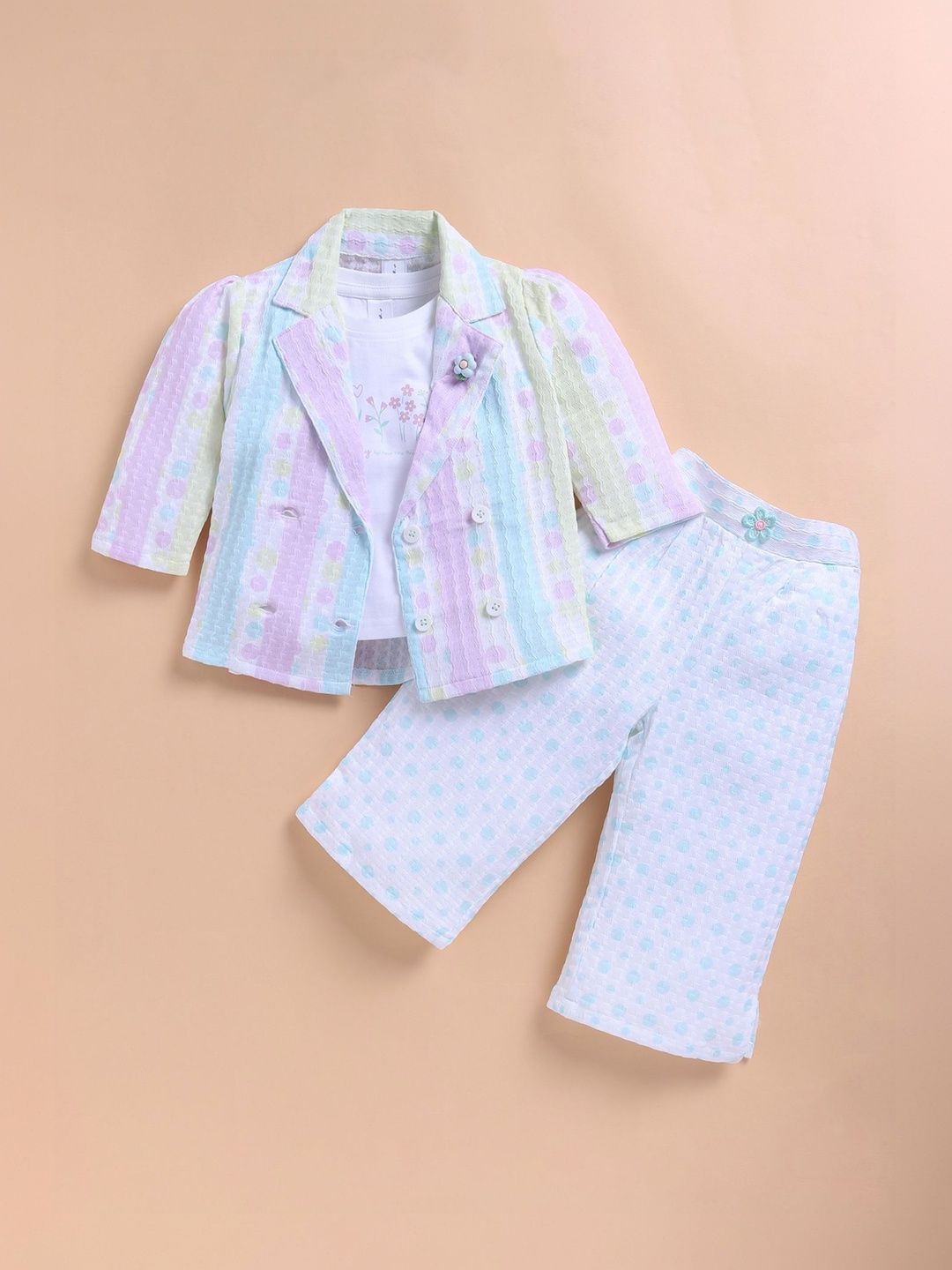 KIDZELLO Girls Printed T-shirt with Trousers-picture-49