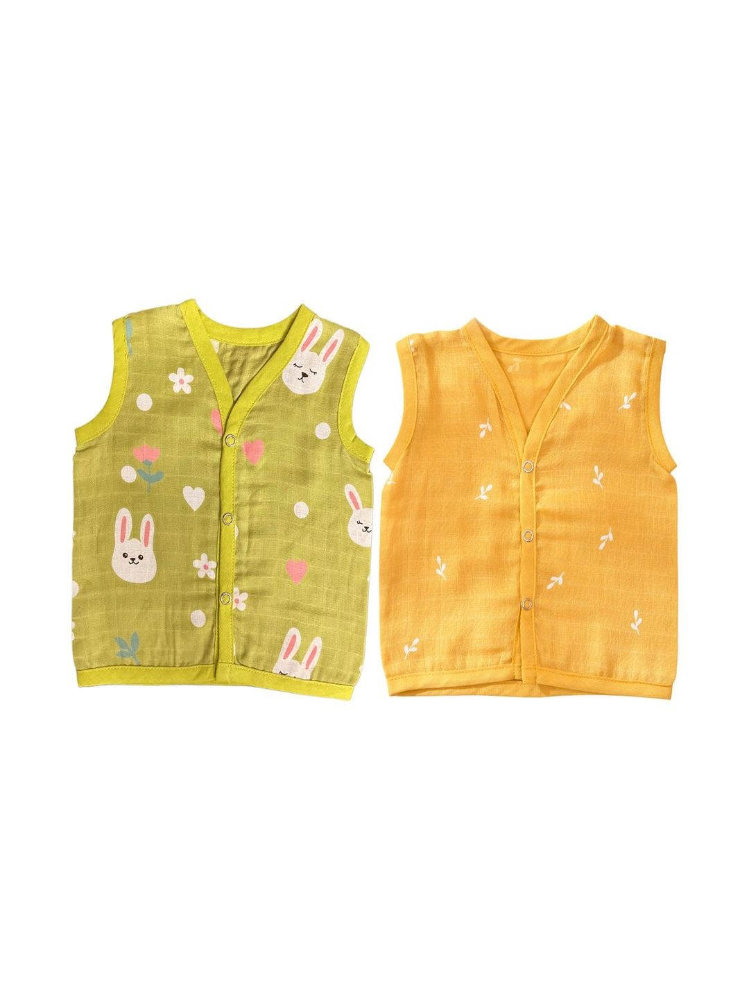 Little Dreams Grow with Style Kids Pack of 2 Printed V-Neck Cotton Jhablas-picture-22