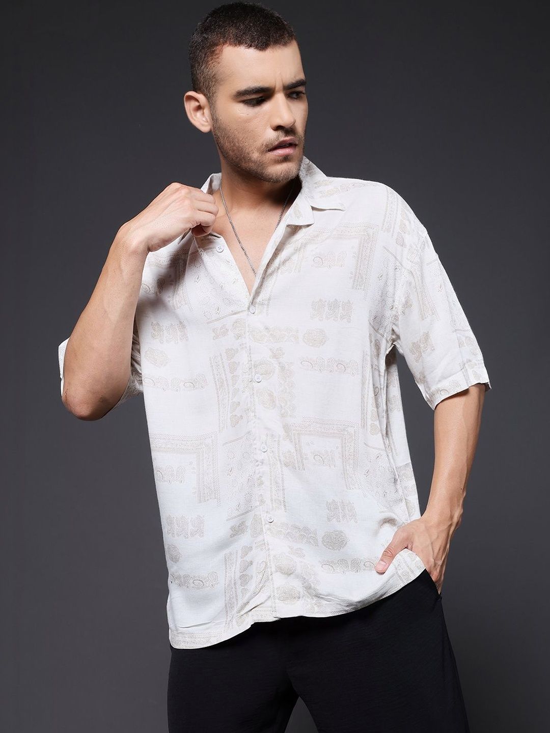 PRONK Men Standard Printed Casual Shirt-picture-32