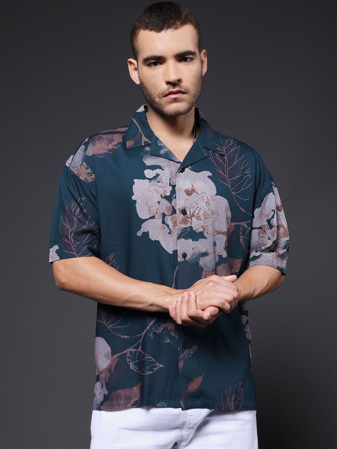 PRONK Men Standard Floral Printed Casual Shirt-picture-15