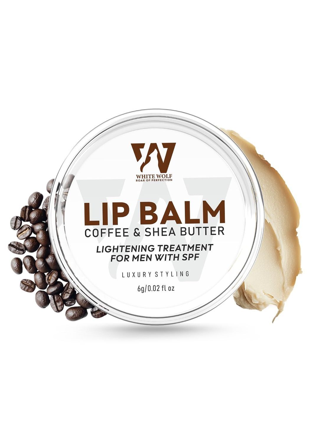 White Wolf Lip Balm With Coffee & Shea Butter - 6 g