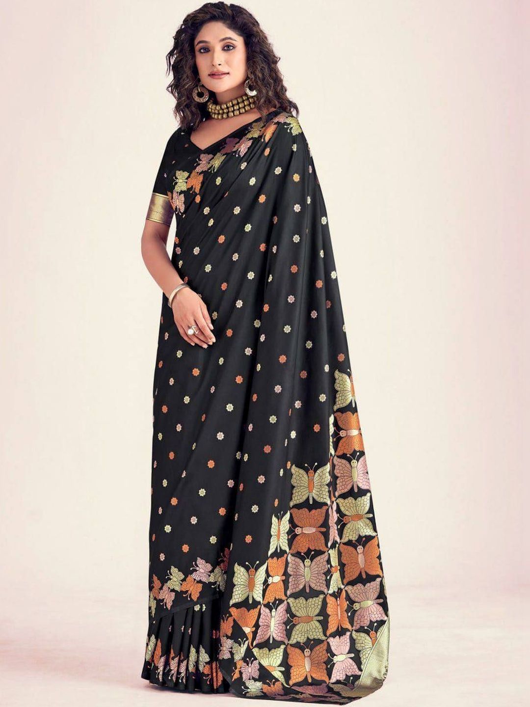 YAMUNE Woven Design Zari Art Silk Banarasi Saree-picture-20