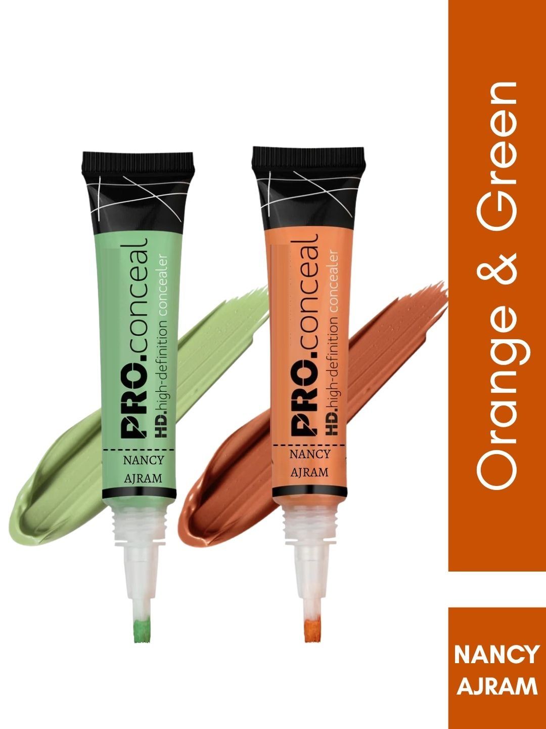 NANCY AJRAM Set Of 2 Pro High Definition Liquid Concealer - 8 g Each - Orange-Green-picture-14